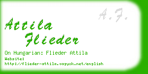attila flieder business card